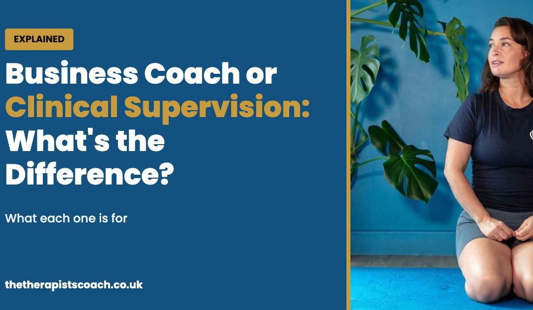 What’s the Difference Between a Business Coach and Clinical Supervision?