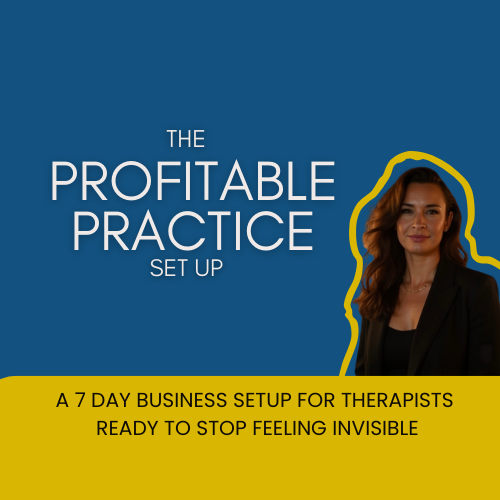 The Profitable Practice Set Up, one of the self-paced courses for therapists from The Therapists’ Coach